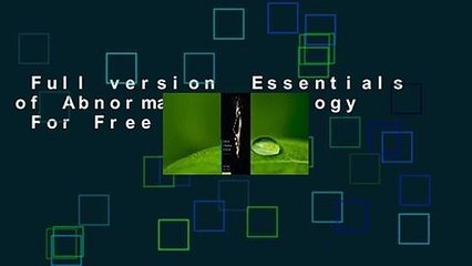 Full version  Essentials of Abnormal Psychology  For Free