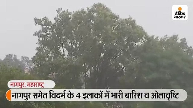 नागपुर समेत विदर्भ के 4 इलाकों में ओलावृष्टि के साथ भारी बारिश, फसलों को बड़ा नुकसान