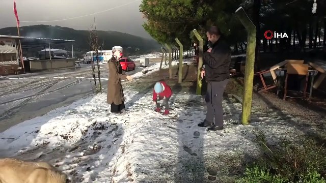 Kar Yağışıyla Beyaza Bürünen Aydos Ormanı Havadan Görüntülendi