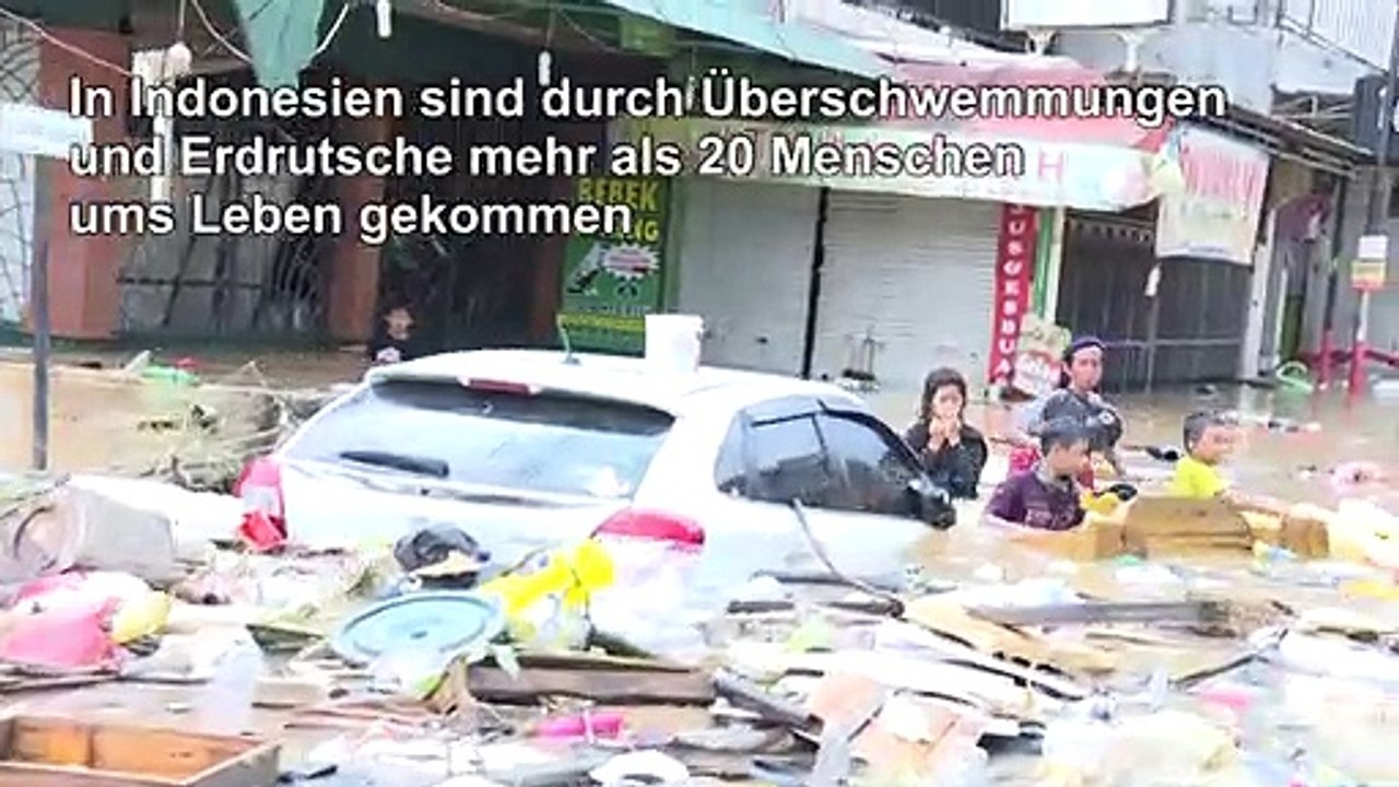 Mehr als 20 Tote durch Überschwemmungen in Indonesien