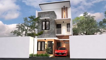 6x20M House Design 3d Plan With 4 Bedrooms
