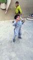 Baby boy dancing with out music check out their moves