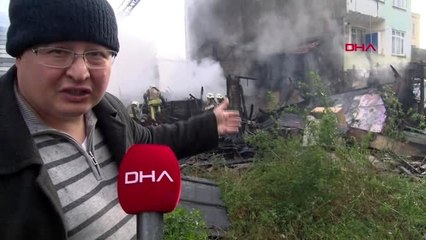 Fatih'te metruk bina alev alev yandı - 3