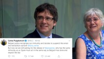 Puigdemont destaca que la justicia belga suspende su euroorden