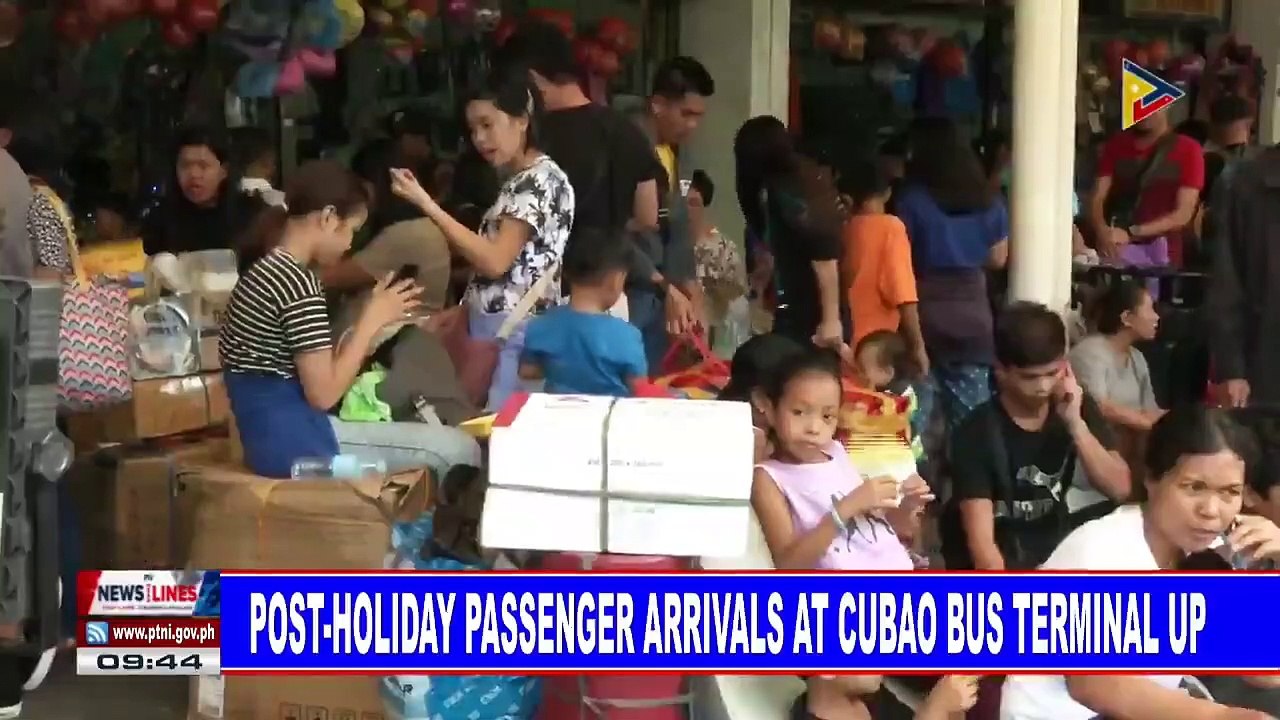 Post- holiday passenger arrivals at Cubao bus terminal up