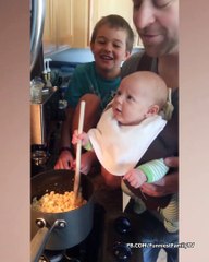 Funniest Baby Doing Housework With Daddy