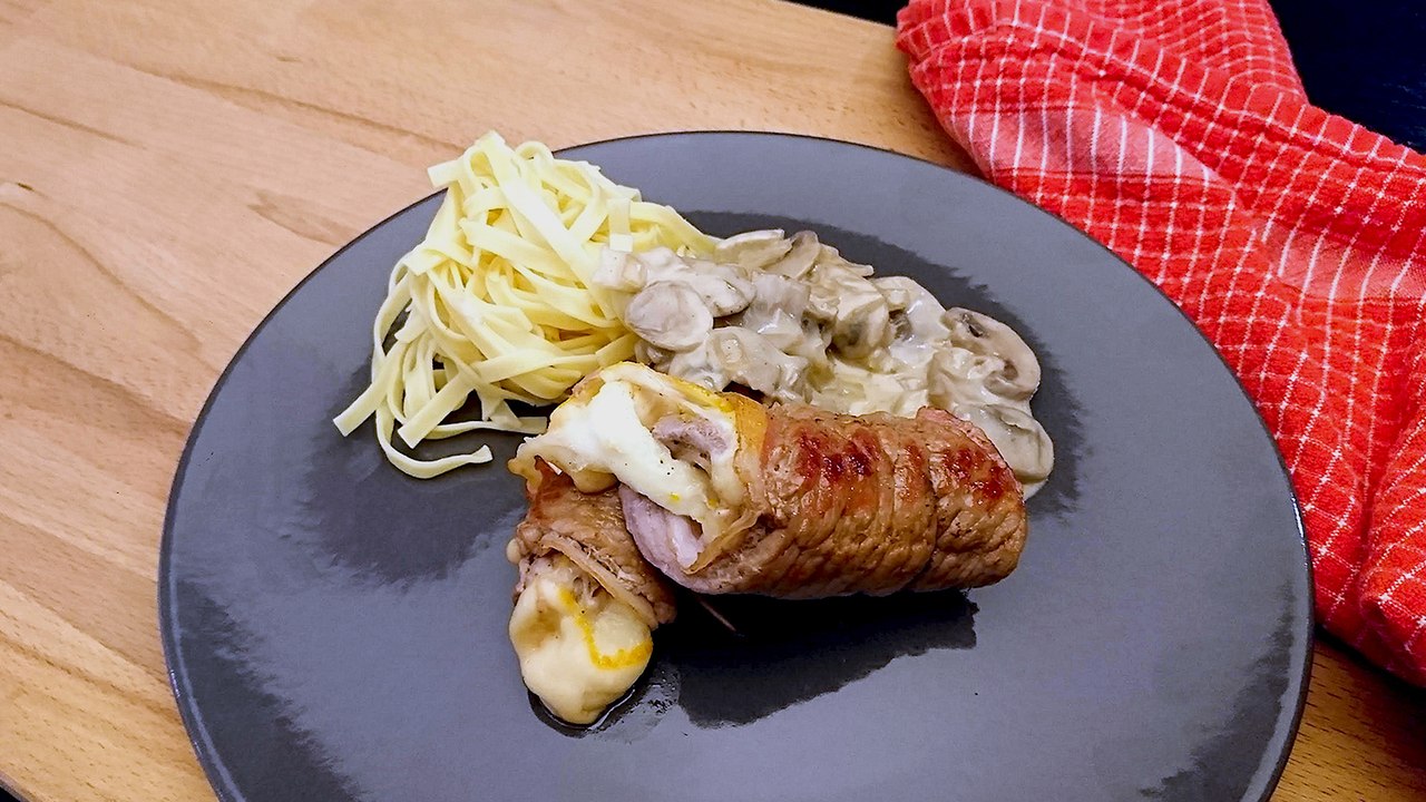 Recette : Escalopes de veau farcies au jambon et fromage