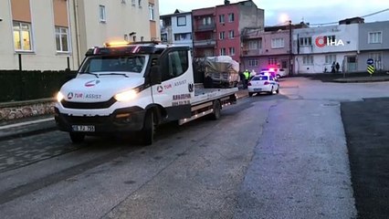 Freni boşalan kamyonetin 4 aracı biçtiği feci kaza kamerada