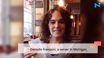 Waitress gets surprise as a couple tips her with 2,020 dollars on New Year's Eve