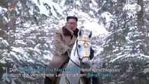 News aus Nordkorea? Kim Jong Un reitet durch den Schnee