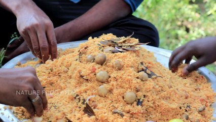 MUSHROOM BIRYANI PREPARING BALA AT NATURE PLACE NATURE FOOD STOP