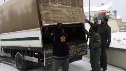 Koyun yüklü kamyonette 32 kilo eroin ele geçirildi