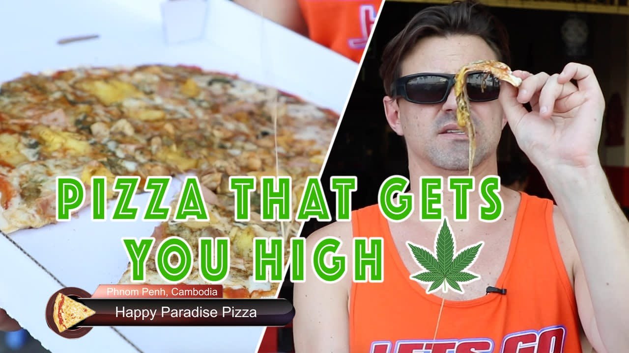 Barstool Pizza Review: Marijuana "HAPPY PIZZA" in Cambodia