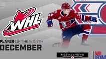 Chiefs’ Beckman named WHL McSweeney’s Player of the Month