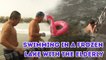 Swimming In A Frozen Lake with the Elderly | Whoa! That's Weird