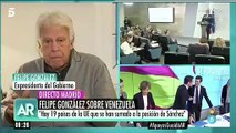 Felipe González lapida a los podemitas por ir contando una trola tremenda sobre EE.UU., Venezuela y el petróleo