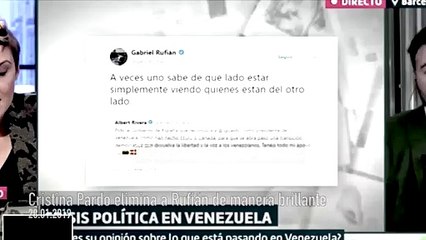 Cristina Pardo elimina a Rufián con un zasca brillante