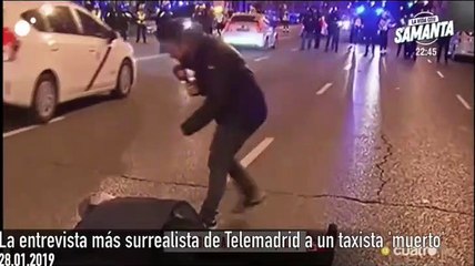 La entrevista más surrealista de un reportero de Telemadrid a un taxista 'muerto'