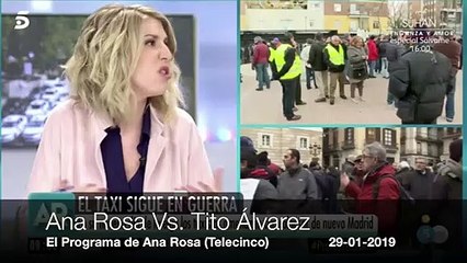 Ana Rosa machaca a uno de los portavoces del Taxi en Madrid