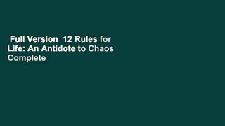 Full Version  12 Rules for Life: An Antidote to Chaos Complete