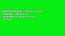 About For Books  Practice, Assess, Diagnose: 180 Days of Language for Second Grade  Review