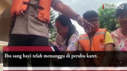 Video Detik-Detik Dramatis Evakuasi Bayi Korban Banjir oleh Polisi