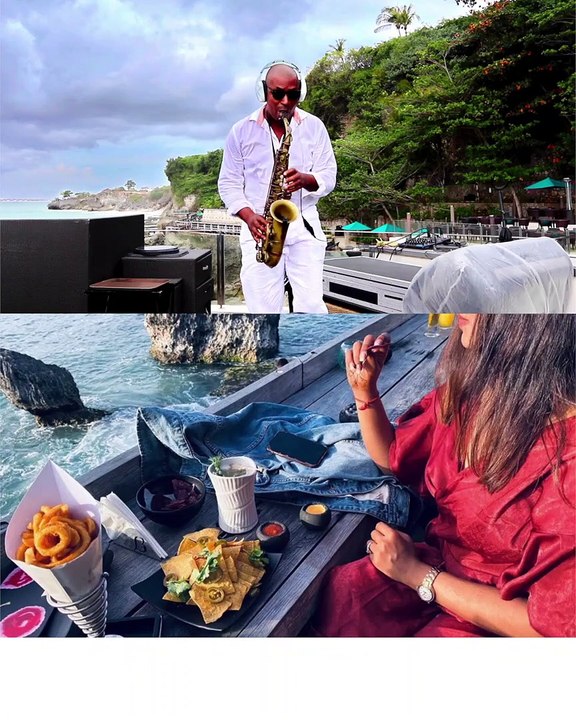 RockBar luxury sunset session in Bali with #DJ #JimmySaxBlack