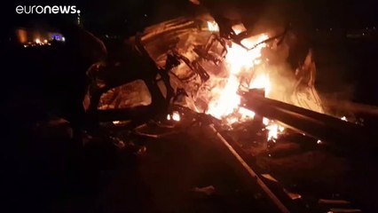 Video: Kasım Süleymani ve Haşdi Şabi başkan yardımcısına yönelik saldırının görüntüleri yayımlandı