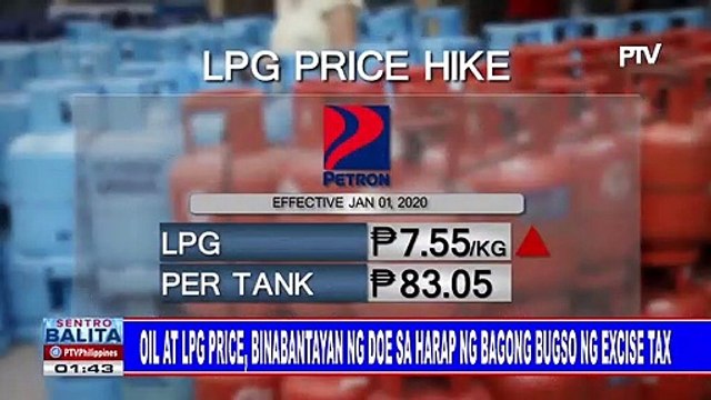 Oil at LPG price, binabantayan ng DOE sa harap ng bagong bugso ng excise tax