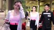 Divya Khosla Kumar spotted at Mumbai airport with Bhushan Kumar & son ; Watch video | FilmiBeat