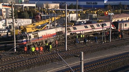 Başkent'te tren raydan çıktı