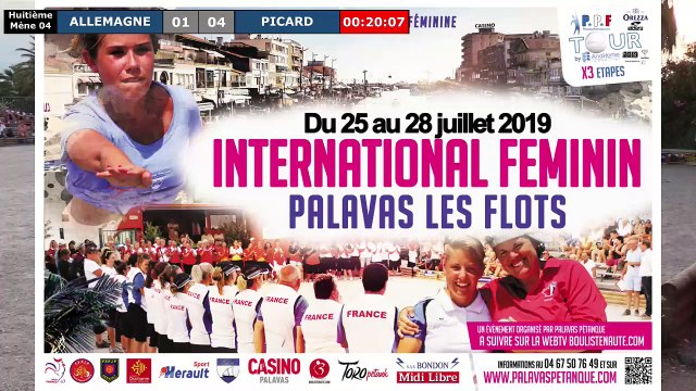 Huitième féminin ALLEMAGNE vs FRANCE : National doublette à pétanque de PALAVAS 2019