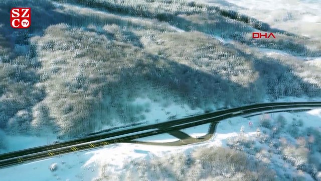 Bolu Dağı'nın eşsiz manzarası havadan görüntülendi