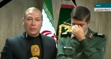 İran Devrim Muhafızları Sözcüsü, canlı yayında gözyaşlarına boğuldu