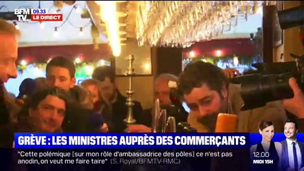 Grève: les ministres auprès des commerçants - 03/01