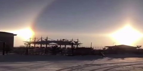 Fenómenos naturales. Tres 'soles' iluminan el cielo de esta ciudad china