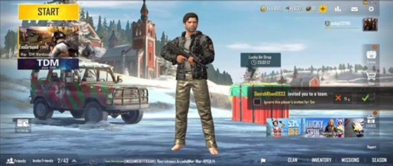 Pubg mobile lite, chicken dinner in first match, GamerSabir,