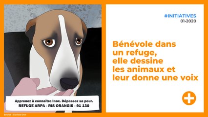 Bénévole dans un refuge, elle dessine les animaux et leur donne une voix