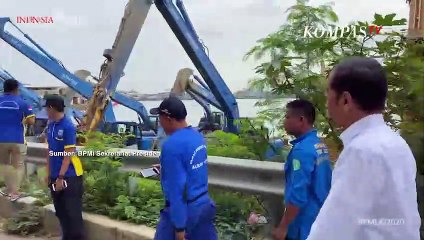 Detik-detik Jokowi Inspeksi Mendadak di Waduk Pluit, Tanpa Anies