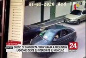 Los Olivos: Intentan robar lujosa camioneta pero son grabados por propietario de vehículo