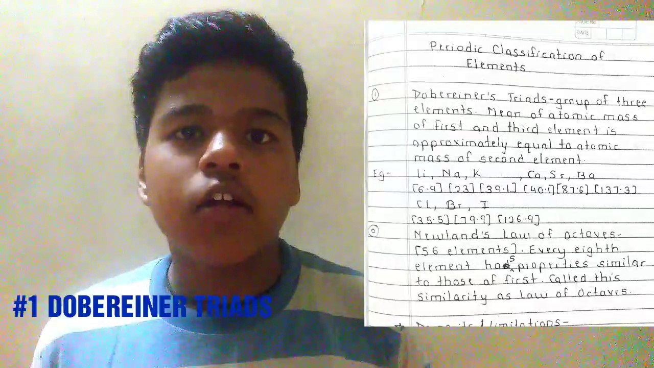 PERIODIC CLASSIFICATION OF ELEMENTS CLASS 10 FULL CHAPTER EXPLANATION.