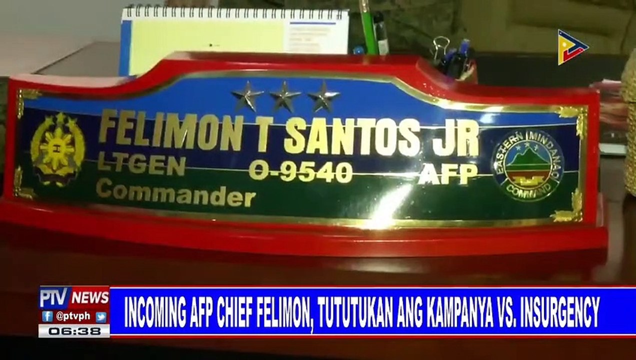 Incoming AFP Chief Felimon, tututukan ang kampanya vs. insurgency