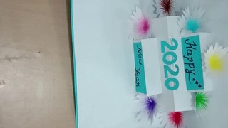 Greeting Card for New Year 2020 | How to make Pop-Up Greeting Cards with Color Paper | Latest Happy New Year Greeting Cards design Ideas | Easy and simple Greeting Card at home