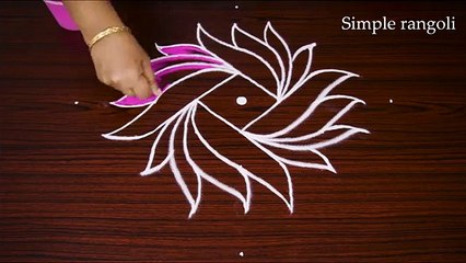 Aadi Month Peacock Rangoli Design l Muggulu kolam l Rangoli designs with colours l Rangavalli