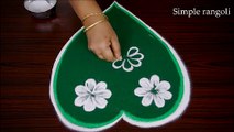 Aadi Veli Special Kolam design   Creative flower kolam design for beginners   amman special kolam