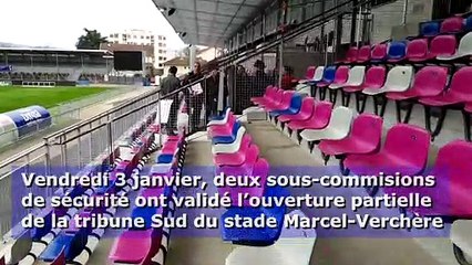 Ouverture partielle tribune Sud Marcel-Verchère
