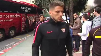 El Sevilla, ultimando su duelo contra el Athletic en la concentración