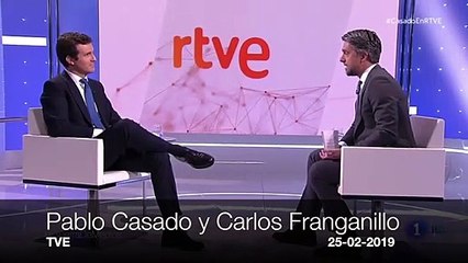 El bestial corte de Casado a Franganillo (TVE) cuando le invita a un debate electoral en La1