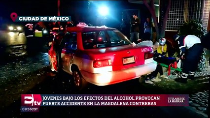 Jóvenes bajo los efectos del alcohol provocan fuerte accidente en la CDMX