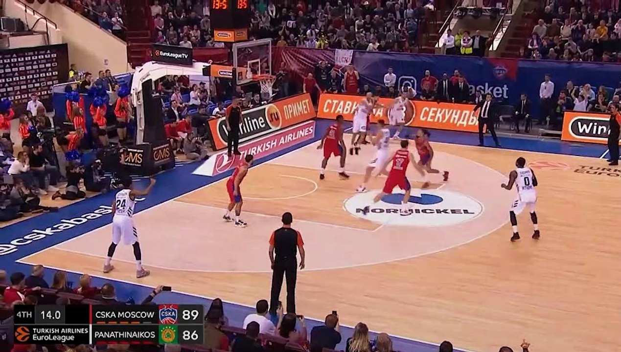 Calathes ties the game (CSKA - PANATHINAIKOS)